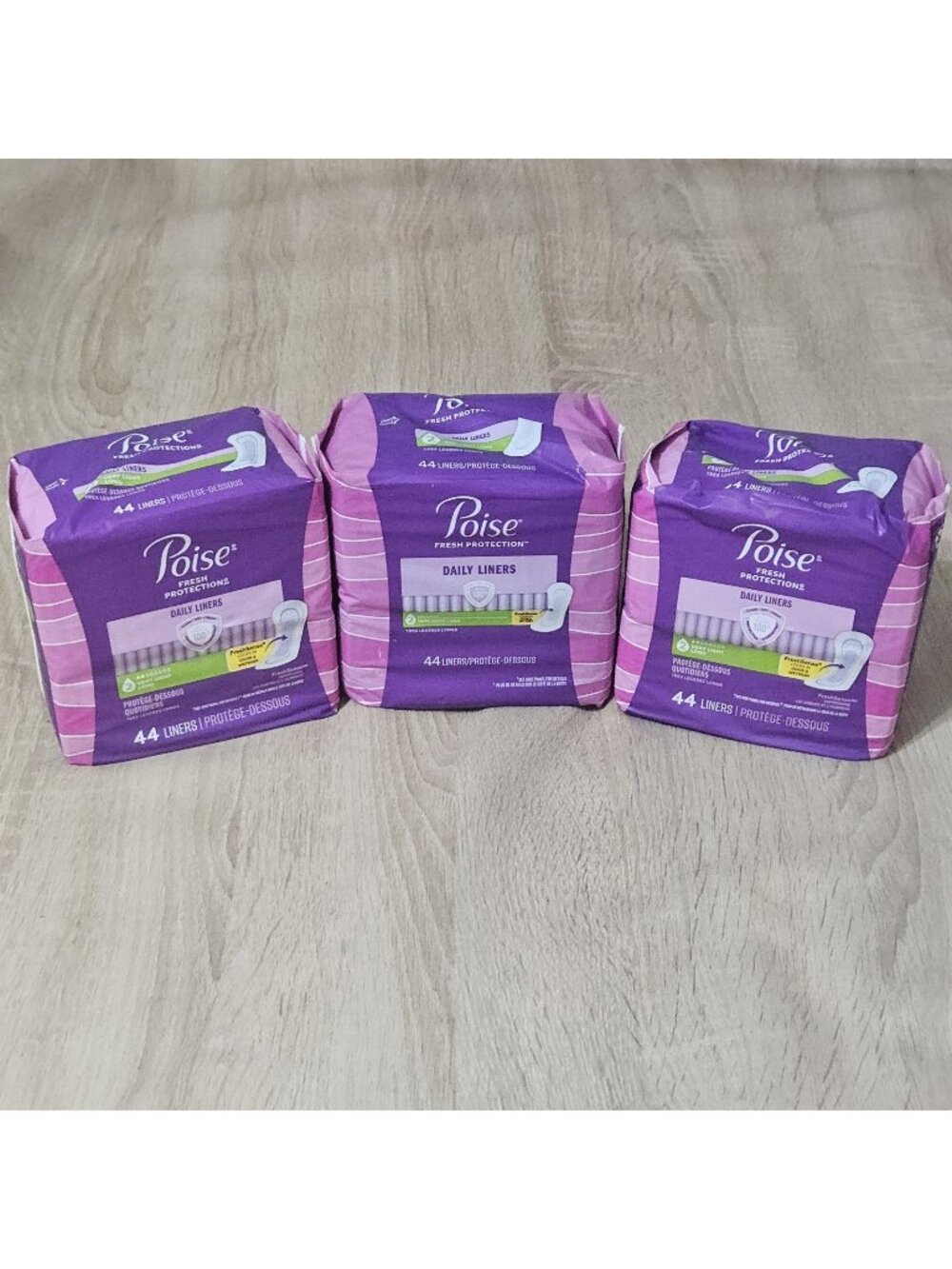 Poise Liner Long Length Very Light 44 Ct Lot Of 3 For Women Incontinence